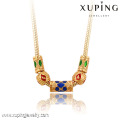 42901 Xuping beads jewelry fashion hot sale 18k delicate luxury copper alloy jewelry necklace